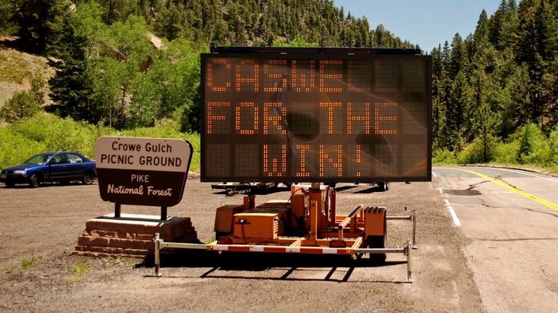 Illustration for article titled Pikes Peak electronic road sign hacked by Jalopnik fans